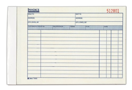 Adams Invoice Book, 5.56 x 8.44-Inch, 3-Part,