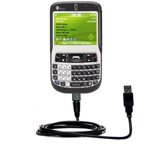 Classic Straight USB Cable for the HTC Excalibur with Power Hot Sync and Charge capabilities - uses Gomadic TipExchange Technology