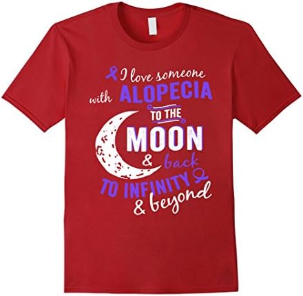 Men's Alopecia Awareness T Shirt For Women/Men/kids Medium Cranberry