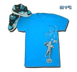 8&9 "Brain Dead" Printed Men's T-shirt By EIGHT & NINE DESIGNS Blue Reef / Metallic Silver 8&9 Tee Nike Sb Send Help Colorway
