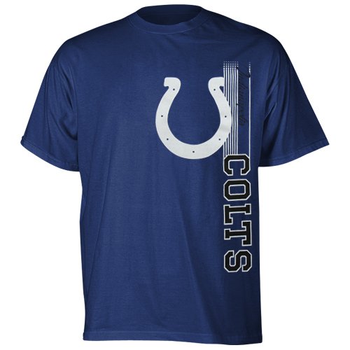 Reebok Indianapolis Colts Youth Vertical Presence T-Shirt - Royal Blue (Medium)