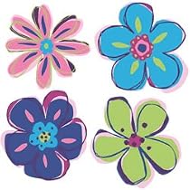 Wallies-Doodle Flowers To 4''X4.25''