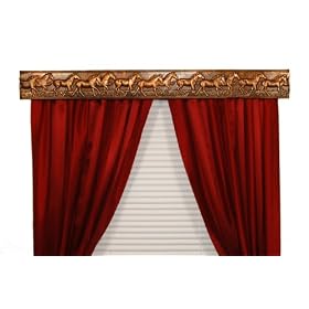 BCL Drapery Hardware 40WHAG Curtain Rod Valance, Wild Horses on Handcrafted Solid Steel...