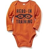 オールドネイビー OLD NAVY/ グラフィック ボディスーツ スーパー ヒーローズ ロンパース長袖 0～3ヶ月【並行輸入】
