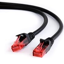 7,5m - CAT.6 Ethernet Gigabit Lan Netzwerkkabel (RJ45) | 10/100/1000Mbit/s | Patchkabel | UTP | kompatibel zu CAT.5 / CAT.5e / CAT.7 | Switch/Router/Modem/Patchpannel/Access Point/Patchfelder | schwarz