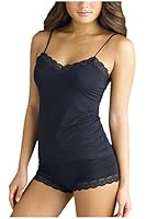 S-ZONE Sexy Women Modal Basic Lingerie Set Lace Camis Briefs Two-Piece Set