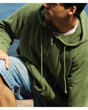 Chouinard Men's Cotton Full Zip Hooded Sweatshirt - Hemp - PgmDye - XX-Large