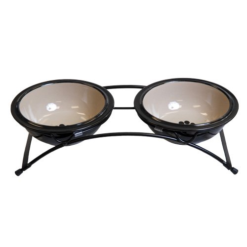 Petrageous Designs Buddy's Best Pet Feeder, Taupe