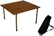 Table in a Bag W2817 Large Wood Portable Table With Carrying Bag, Brown