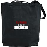 Canvas Tote Bag Black " Future Civil Engineer " Occupations