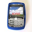 RIM BlackBerry Curve 8300 8310 8320 8330 8350i Silicone Skin Case Rubber Protector Cover Swirly Line Blue