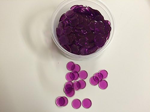 Bingo Chips--Tub of plastic 3/4 inch Approx 500ct (Purple)