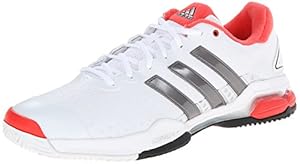 adidas Performance Men's Barricade Team 4 Tennis Shoe, FTW White/Iron/Red, 9 M US