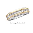 Nice Men's Genuine 2Tone Gold and 1/4Ctw. Diamond Band