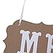 CJESLNA Chair Bunting Banner Garland Wedding Photo Props Decoration Khaki MR & MRS