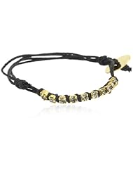 Kris Nations Organic Cotton Cord and Swarovski Crystals Adjustable Bracelet