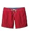 District Threads Junior Ladies Contrast Waist Boardshorts, Red/Bali Blue, XXX-Large