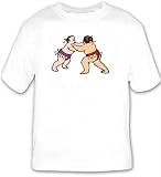 T-shirt with fighting, men, Asia, sports, Japan, sumo wrestling