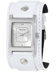 Vestal Womens  EA012 Electra Pearl and Silver Leather Watch