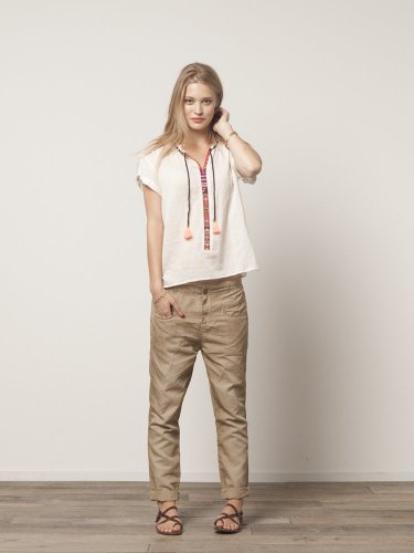Maison Scotch Damen Top 12210353716 - Boho tunic top w/ mesh or embro tape dtl, Gr. 36 (S  Preisvergleich