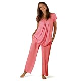 Women's Bamboo Pajamas - Bamboo Bliss (Coral, Large) - Classic Warm Soft Cute PJs Great Christmas gifts presents gift ideas top Christmas gifts for women 2011 good best Christmas gifts for women wife mom girlfriend Ladies anniversary gifts for her wife gift her wife present romantic gift ideas girlfriend women beautiful cool creative birthday gifts her womens PJ set - Bamboo Bliss 0052 - Carnation - Large