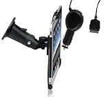 Wicked Chili 477+169+2857- Soporte de coche con cargador para Apple iPad 1 (2000mAh, 12 V/24 V), color negro
