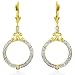 14K Yellow Gold 0.25 Carat Diamond Circle Earrings