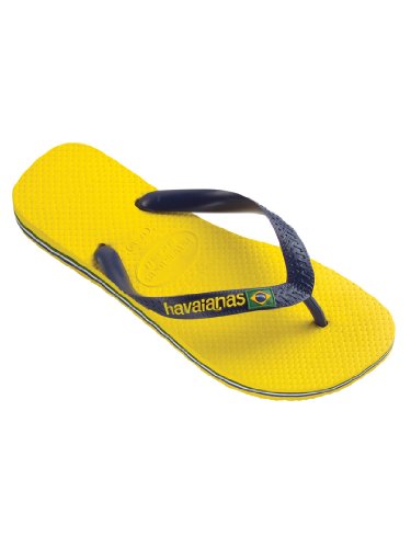 Havaianas - Citrus Yellow Brasil Logo Flip Flops - Mens - Size: UK 09/10
