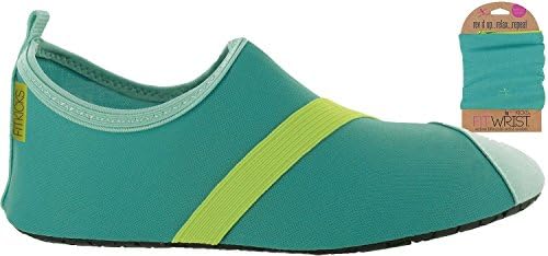 FitKicks Shoes with  FitWrist Wallet (Turquoise/Green) (Large)