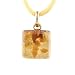Handmade Murano Glass Pendant - Ally Square S Gold/Brown Style2