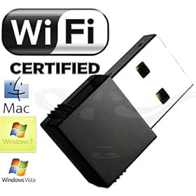 CostMad 802.11n/g Micro Mini Wireless N Wifi USB WLAN Network Smallest Adapter Dongle for PC/Notebook/Laptop - Super Fast 150Mbps (Suitable for Linux/Windows 2000/XP/Vista/7 - 32bit & 64bit Versions)
