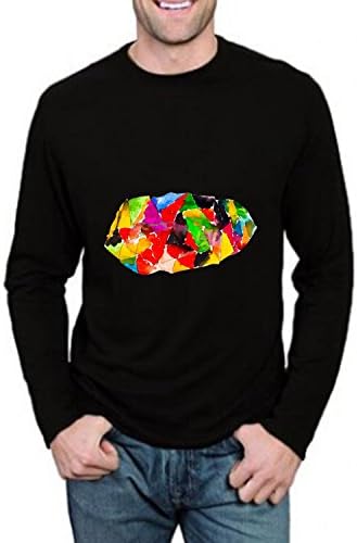 IMAXcoup Triangles Watercolors Strom Tees Hard Rock Staycool Compression Long Sleeve Mens T-shirt Size XXL