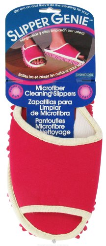 Slipper Genie Microfiber Cleaning Slippers in Pink by Evriholder