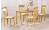 5 Peice Solid Wood Maple Finish Dining Set