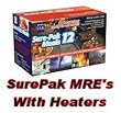 Sure-Pak: Genuine GI US Military MRE Complete Meals w/Heater, 12 Pack