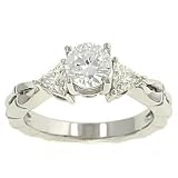 Trillion Diamond Eng. Ring w/ Accents .45cttw (CZ ctr)