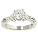 Trillion Diamond Eng. Ring w/ Accents .45cttw (CZ ctr)
