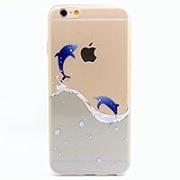 iPhone 6 Case, LUOLNH Funny fashion creative design Flying Dolphin TPU Silicone Skin Case Cover Phone Case Case Bumper for Apple iPhone 6 4.7 inch from LUOLNH