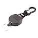 KEY-BAK #6C Mid-Size Retractable Reel with 36 Inch (91.4 cm) Polyester Cord, Polycarbonate Case, Polycarbonate and Steel Carabiner, Split Ring