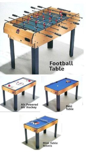 Childrens Toyshop  Third Party New : 4 in 1 Multi Games Table - Pool, Air Hockey, Table Tennis & Tanle Football