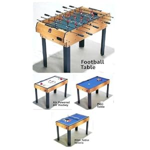4 in 1 Multi Games Table - Pool, Air Hockey, Table Tennis & Tanle Football