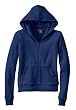 NEW District Threads - Ladies Velour Fitted Full Zip Hoodie Bay Blue-S