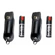 2 Police Magnum OC17 Keychain Mace Red Pepper Spray w/ UV Dye - 1/2oz Soft Cases