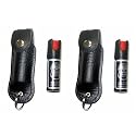 2 Police Magnum OC17 Keychain Mace Red Pepper Spray w/ UV Dye - 1/2oz Soft Cases