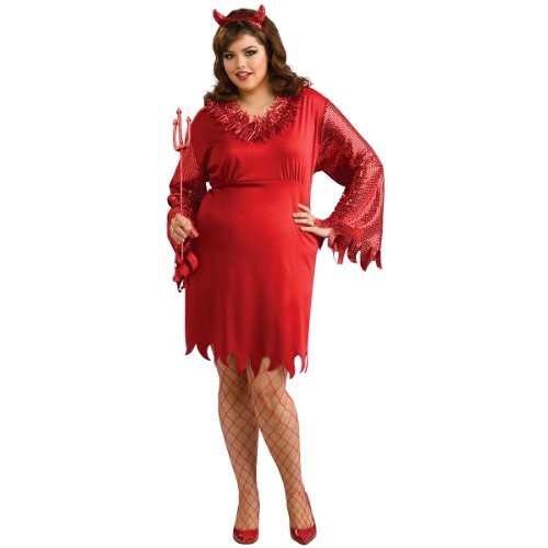 Womens Plus Size Devilina Satan Halloween Costume