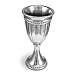Wilton Armetale Flutes and Pearls Goblet, 8-Ounce