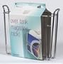 InterDesign Classico Over-the-Tank Magazine Rack, Chrome