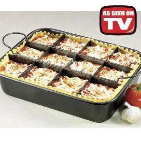 Lasagne Oven Dish Tray -12 Delicious Portions Lasagna in One Pan- Every Cooks Dream