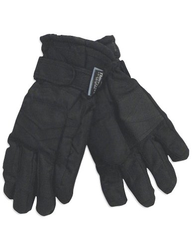 Winter Warm-Up - Boys Ski Gloves, Black