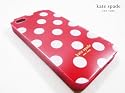 Kate spade ケイトスペード iPhone4対応ケース レッド【ドット:ホワイト】